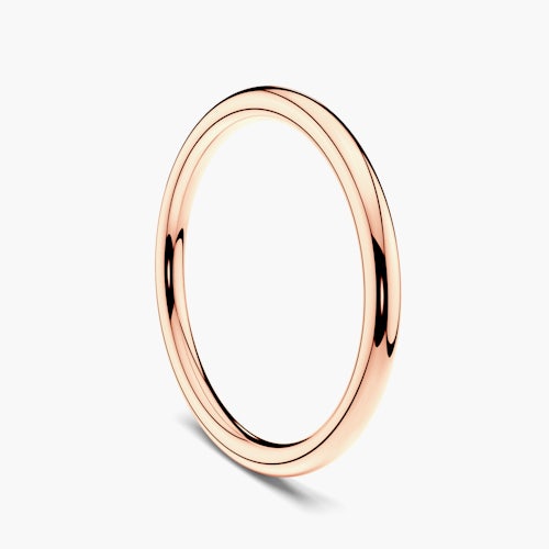 Obrączka partnerska Sign of Love®: różowe złoto, okrągła, 1,7mm